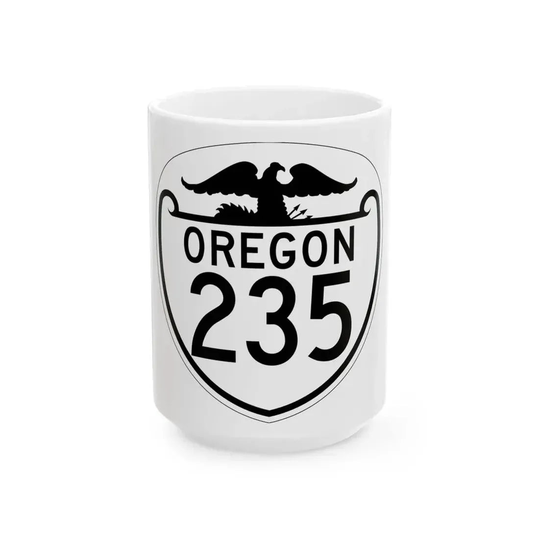 OR 235 1948 (Oregon) (Road Sign) White Coffee Mug 15oz - Go Mug Yourself