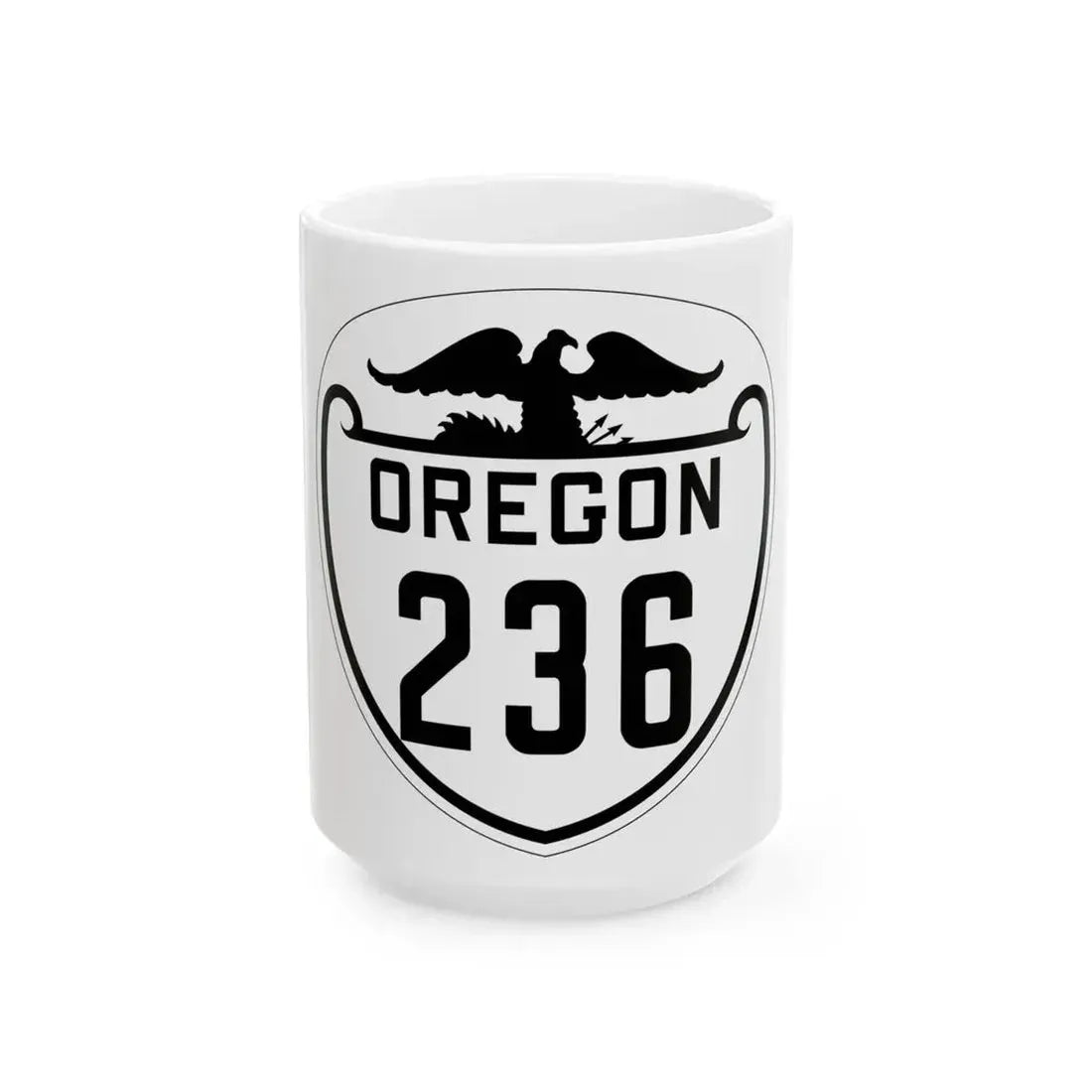 OR 236 1932 (Oregon) (Road Sign) White Coffee Mug 15oz - Go Mug Yourself