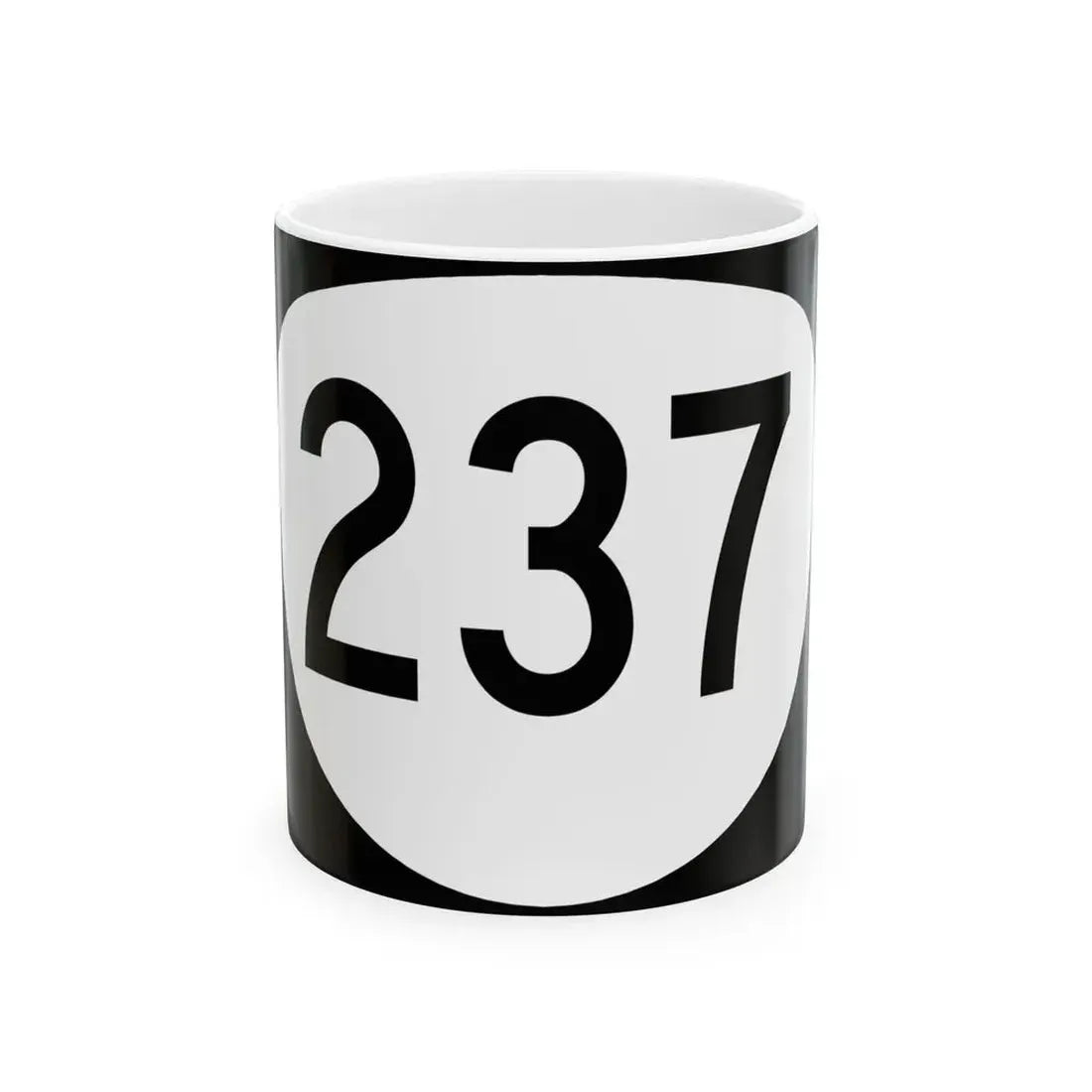 OR 237 (Oregon) (Road Sign) White Coffee Mug 11oz - Go Mug Yourself