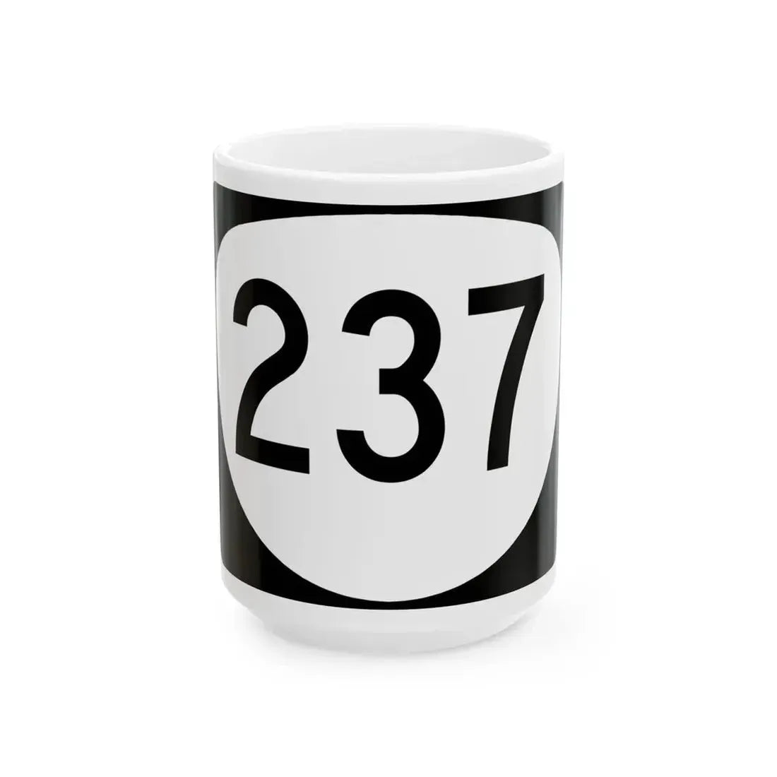 OR 237 (Oregon) (Road Sign) White Coffee Mug 15oz - Go Mug Yourself