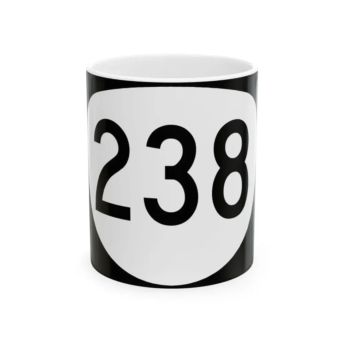 OR 238 (Oregon) (Road Sign) White Coffee Mug 11oz - Go Mug Yourself