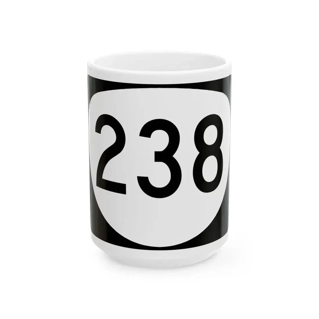 OR 238 (Oregon) (Road Sign) White Coffee Mug 15oz - Go Mug Yourself
