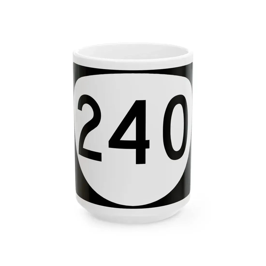 OR 240 (Oregon) (Road Sign) White Coffee Mug 15oz - Go Mug Yourself