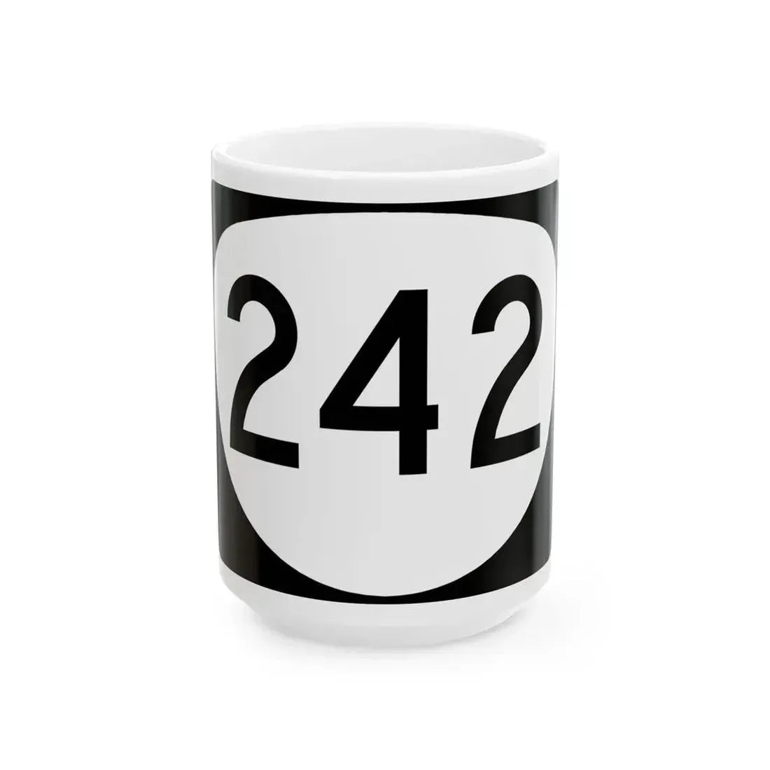OR 242 (Oregon) (Road Sign) White Coffee Mug 15oz - Go Mug Yourself