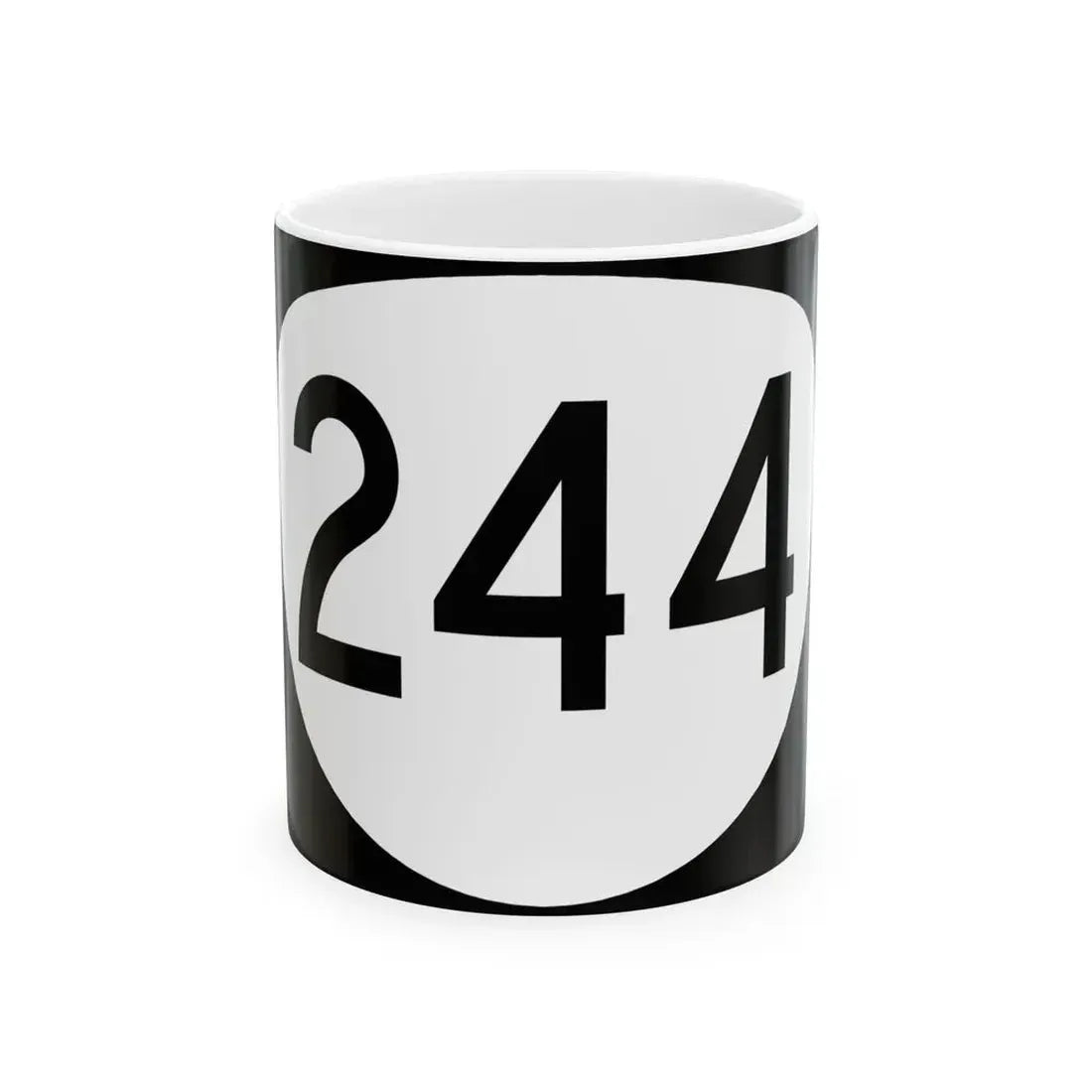OR 244 (Oregon) (Road Sign) White Coffee Mug 11oz - Go Mug Yourself
