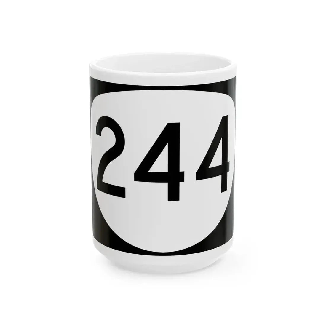 OR 244 (Oregon) (Road Sign) White Coffee Mug 15oz - Go Mug Yourself