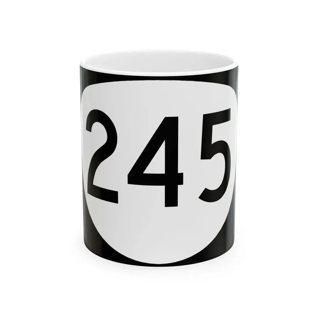 OR 245 (Oregon) (Road Sign) White Coffee Mug 11oz - Go Mug Yourself