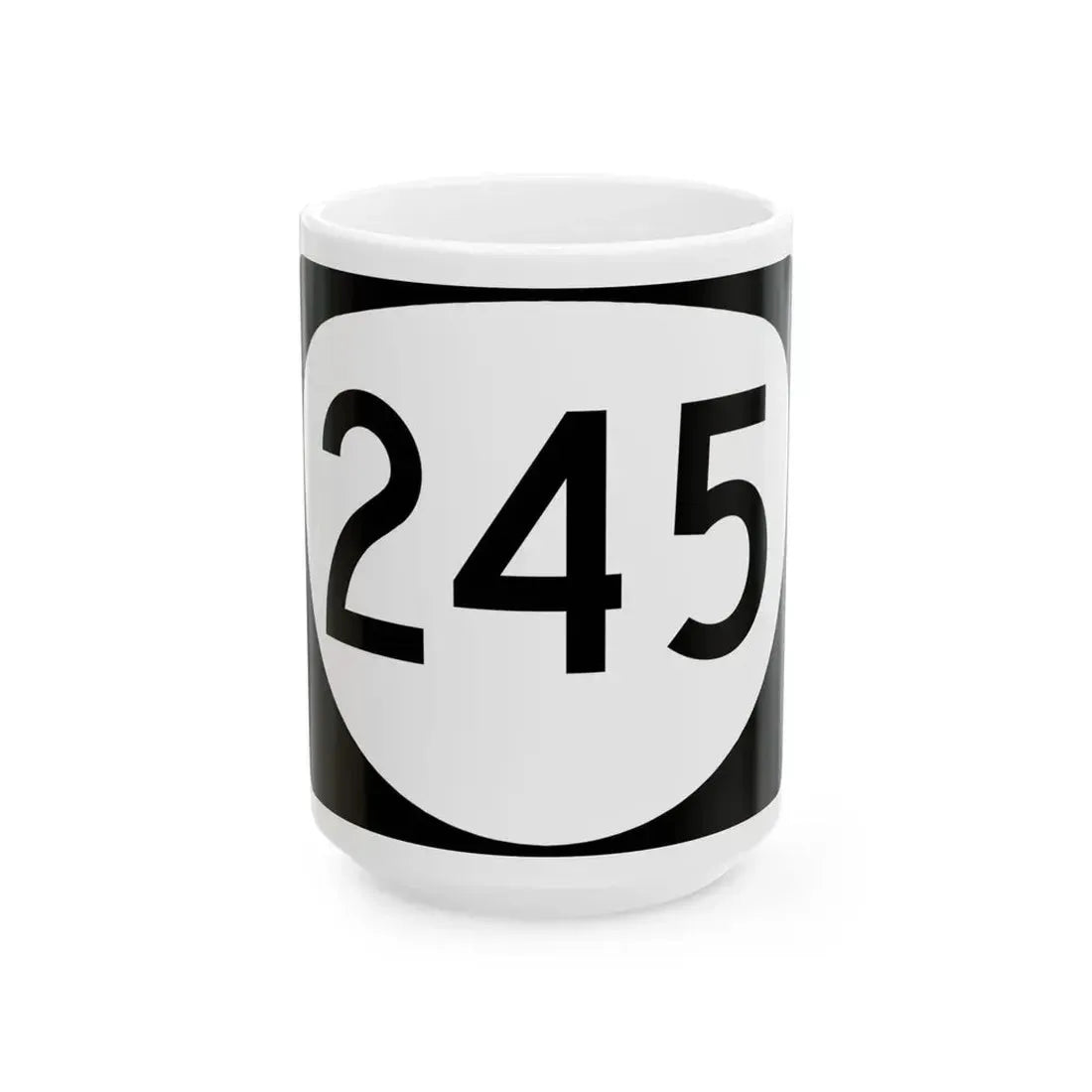 OR 245 (Oregon) (Road Sign) White Coffee Mug 15oz - Go Mug Yourself
