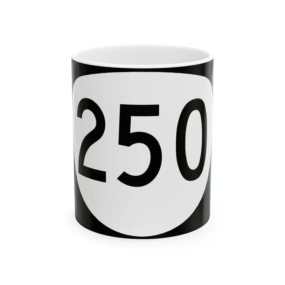 OR 250 (Oregon) (Road Sign) White Coffee Mug 11oz - Go Mug Yourself