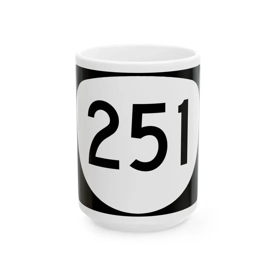 OR 251 (Oregon) (Road Sign) White Coffee Mug 15oz - Go Mug Yourself