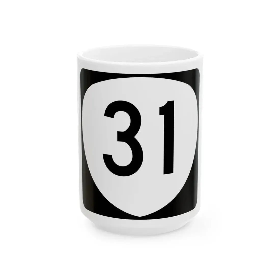 OR 31 (Oregon) (Road Sign) White Coffee Mug 15oz - Go Mug Yourself