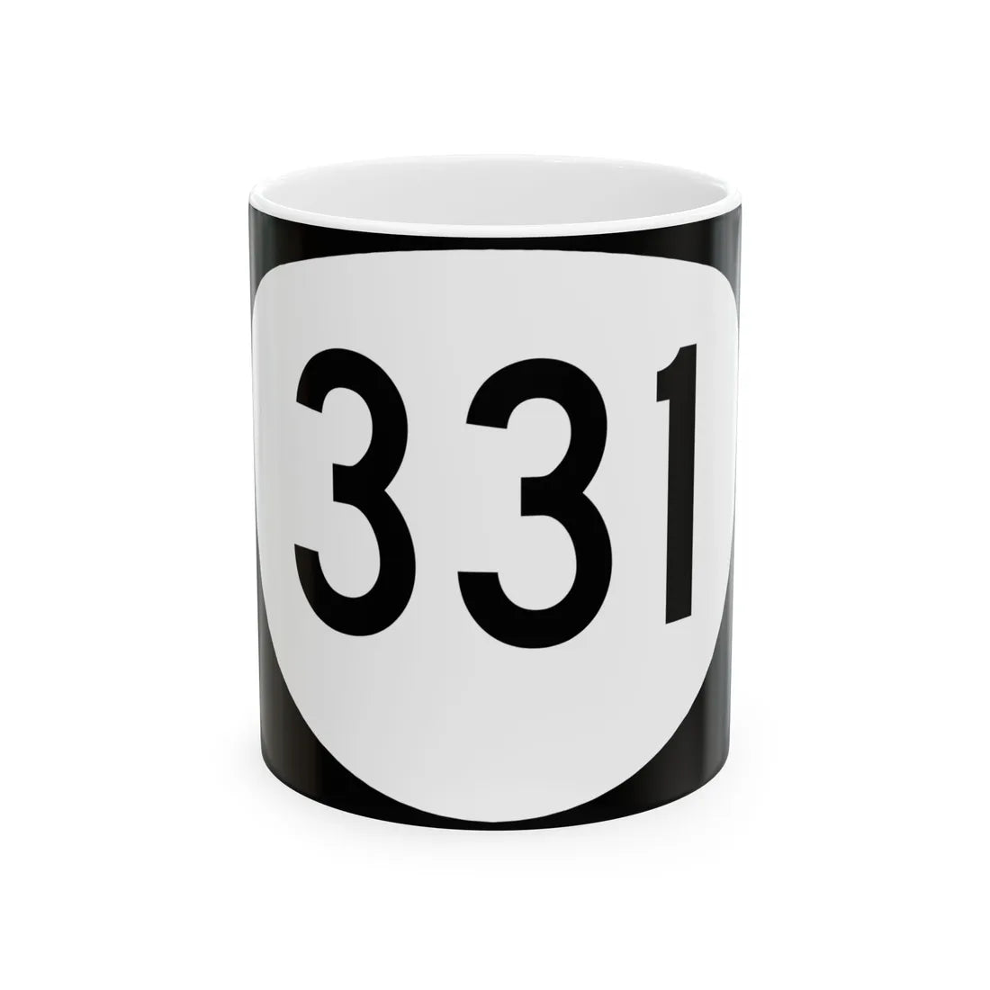 OR 331 (Oregon) (Road Sign) White Coffee Mug 11oz - Go Mug Yourself