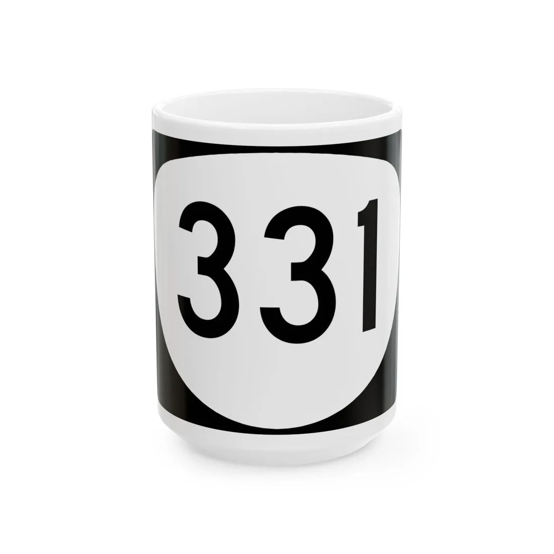 OR 331 (Oregon) (Road Sign) White Coffee Mug 15oz - Go Mug Yourself