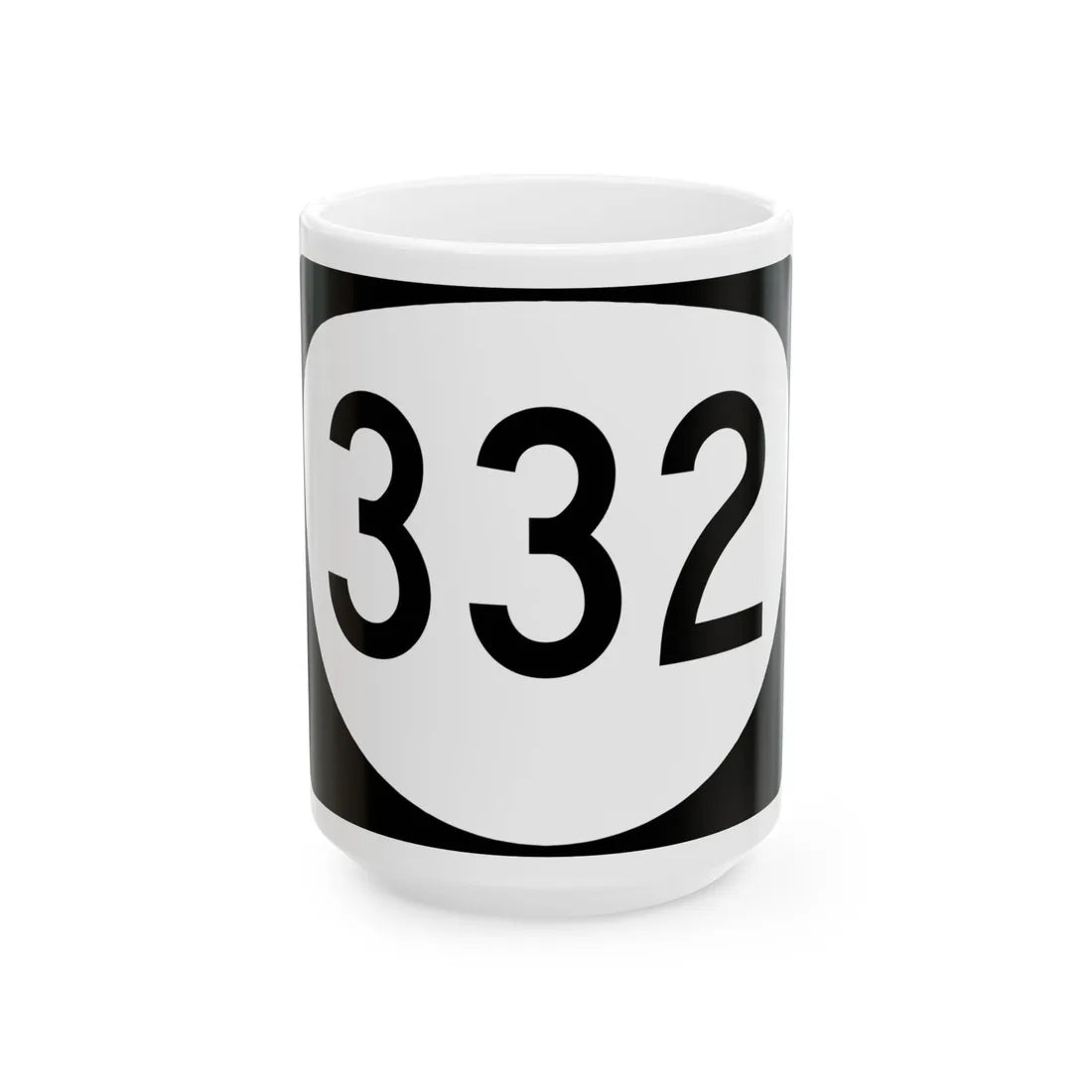 OR 332 (Oregon) (Road Sign) White Coffee Mug 15oz - Go Mug Yourself