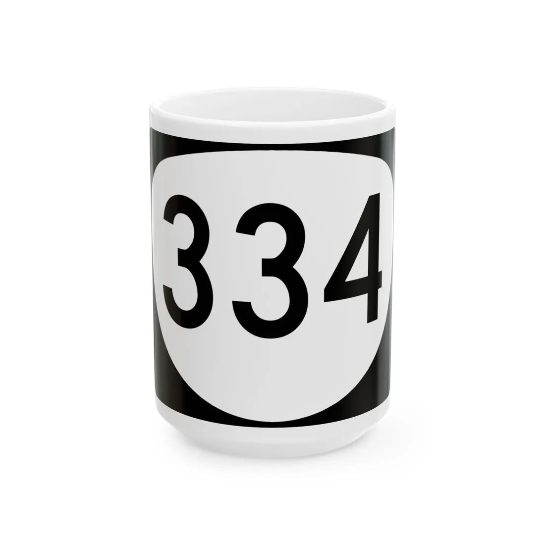 OR 334 (Oregon) (Road Sign) White Coffee Mug 15oz - Go Mug Yourself