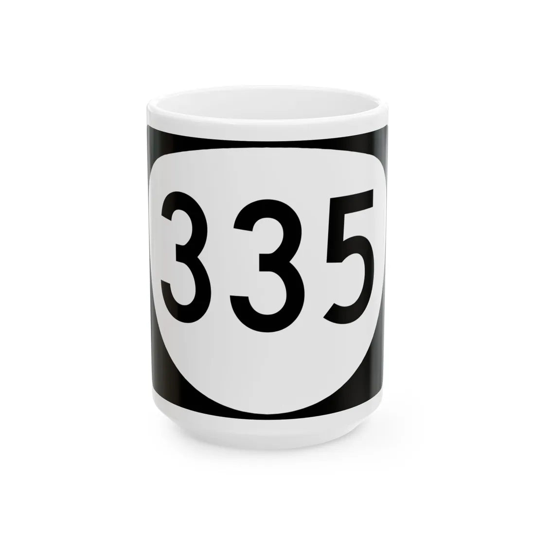 OR 335 (Oregon) (Road Sign) White Coffee Mug 15oz - Go Mug Yourself
