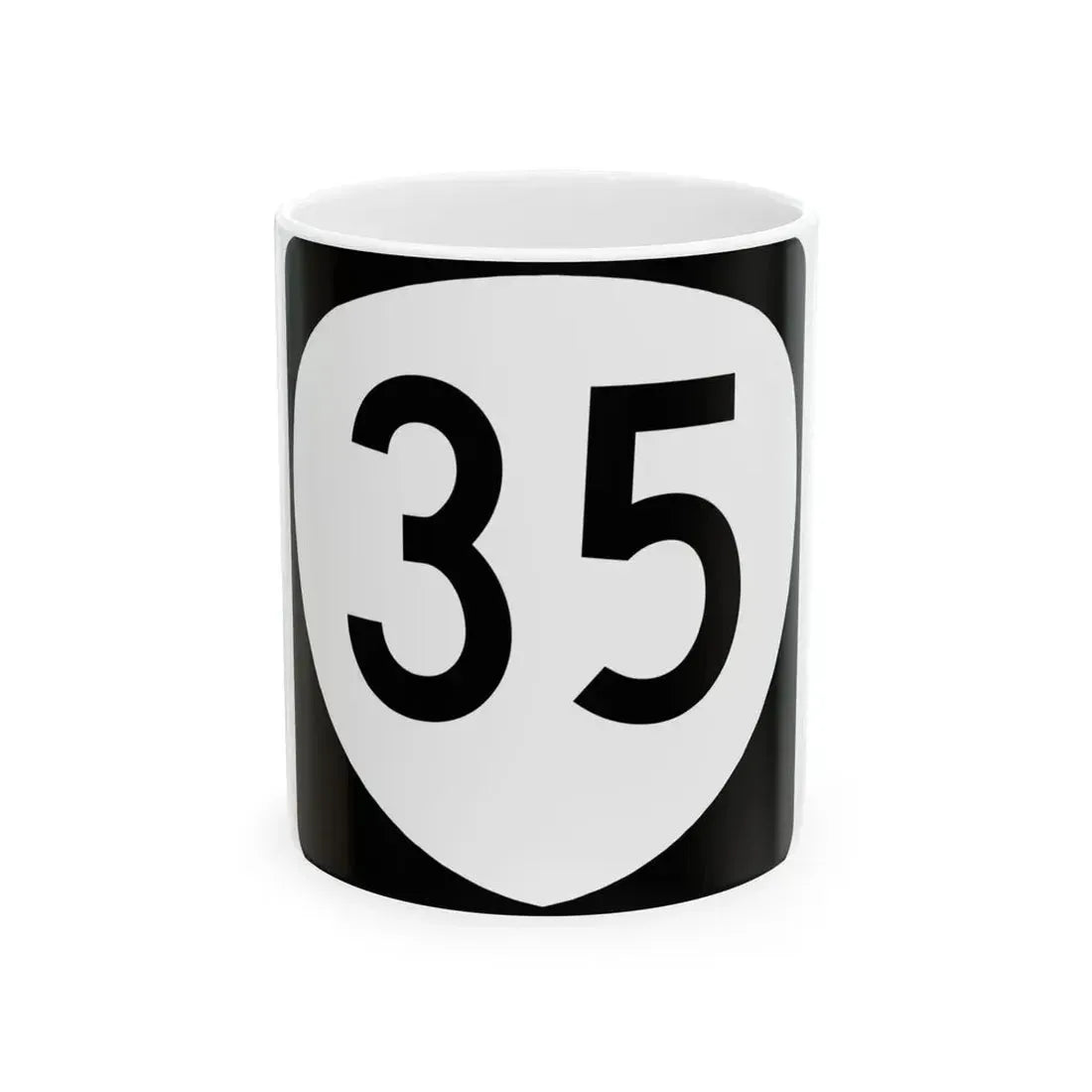 OR 35 (Oregon) (Road Sign) White Coffee Mug 11oz - Go Mug Yourself