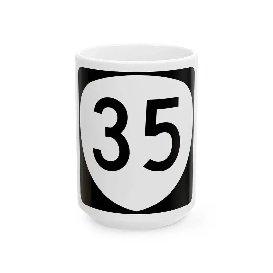 OR 35 (Oregon) (Road Sign) White Coffee Mug 15oz - Go Mug Yourself