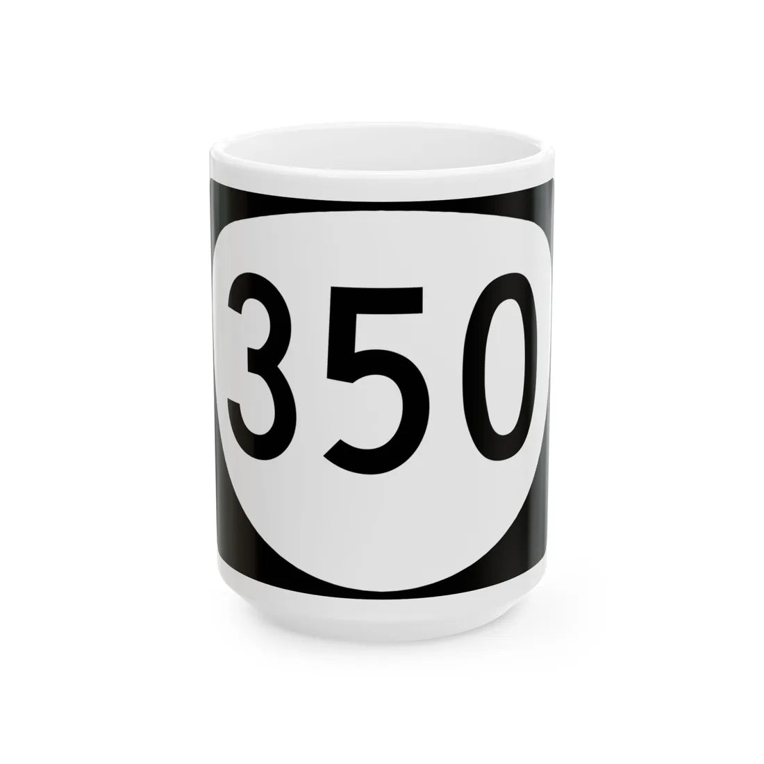 OR 350 (Oregon) (Road Sign) White Coffee Mug 15oz - Go Mug Yourself