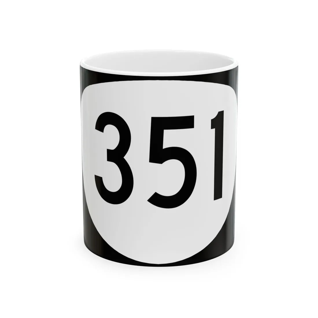 OR 351 (Oregon) (Road Sign) White Coffee Mug 11oz - Go Mug Yourself