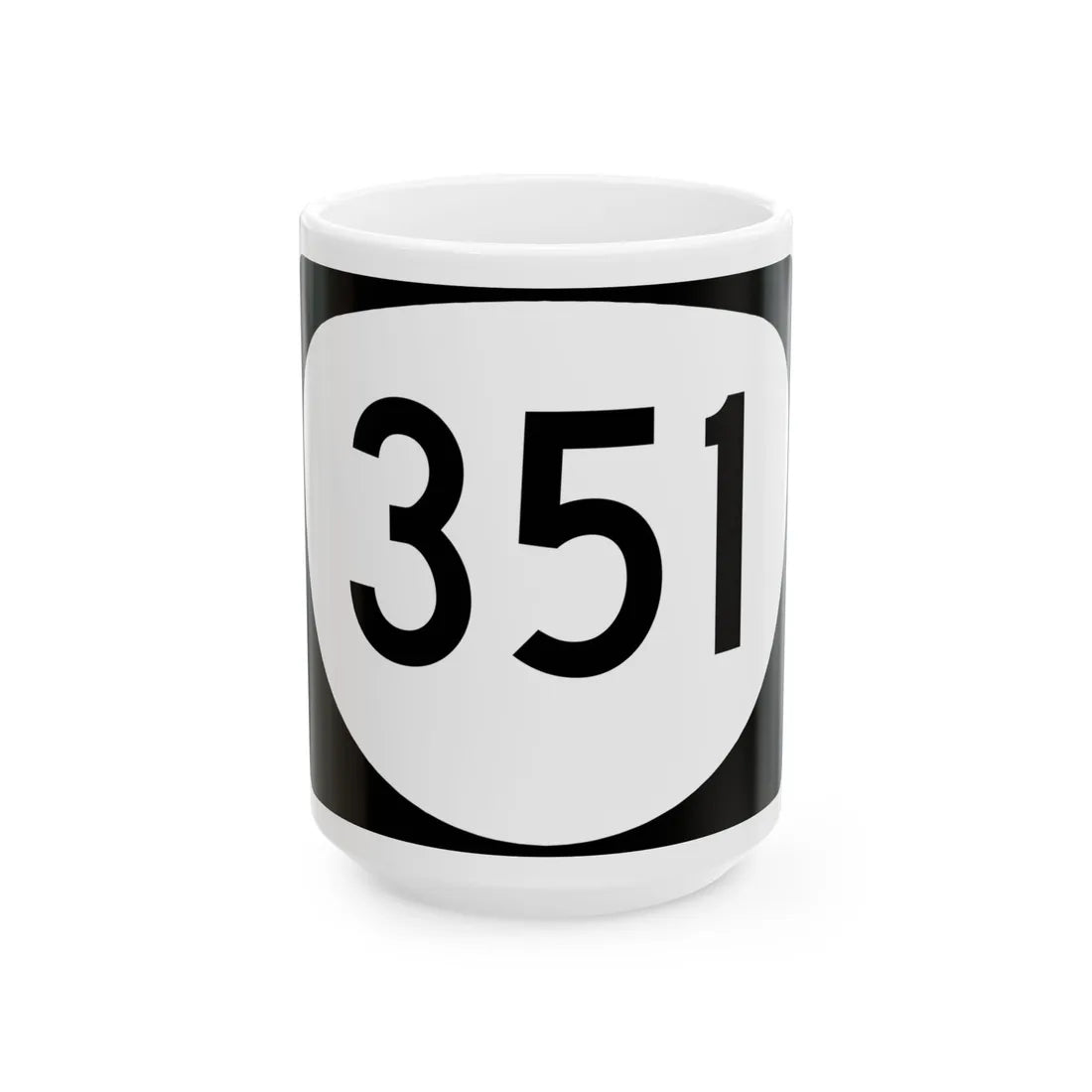 OR 351 (Oregon) (Road Sign) White Coffee Mug 15oz - Go Mug Yourself