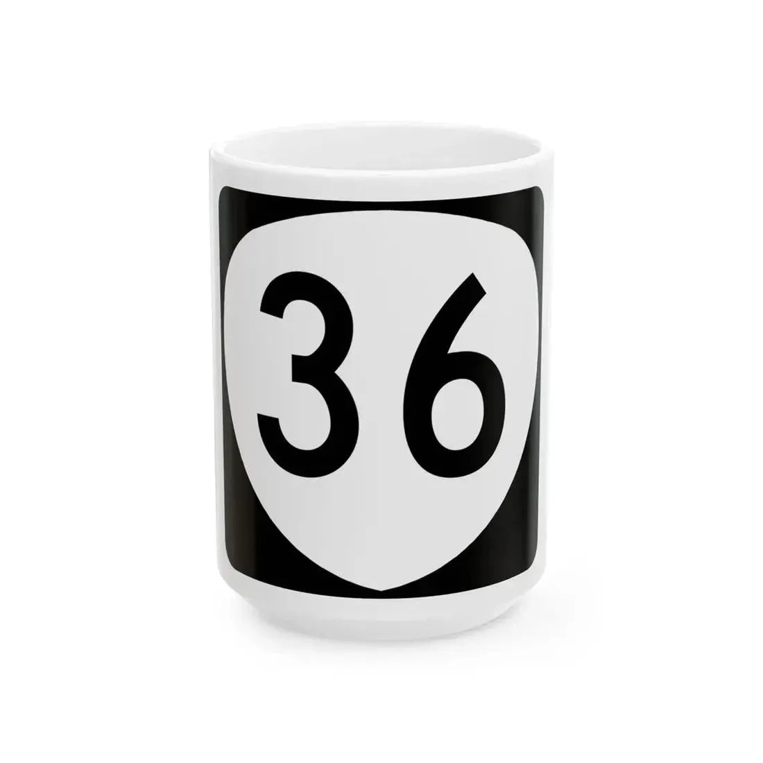 OR 36 (Oregon) (Road Sign) White Coffee Mug 15oz - Go Mug Yourself