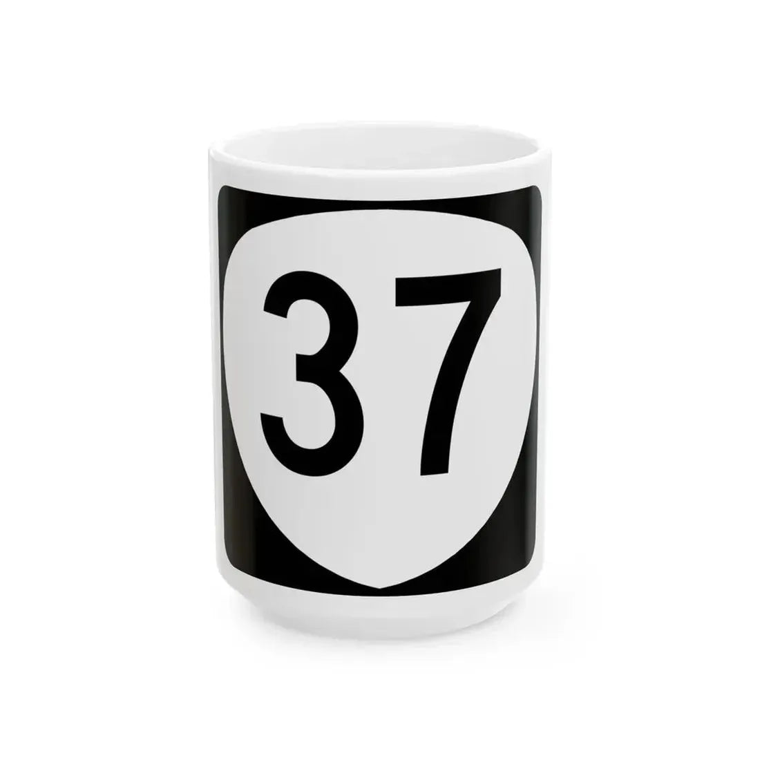 OR 37 (Oregon) (Road Sign) White Coffee Mug 15oz - Go Mug Yourself
