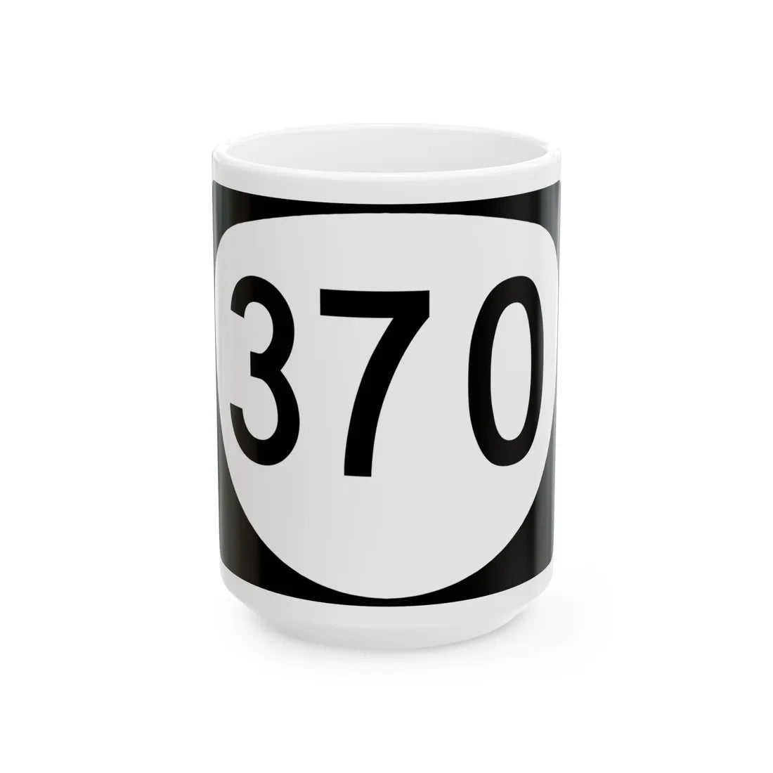 OR 370 (Oregon) (Road Sign) White Coffee Mug 15oz - Go Mug Yourself