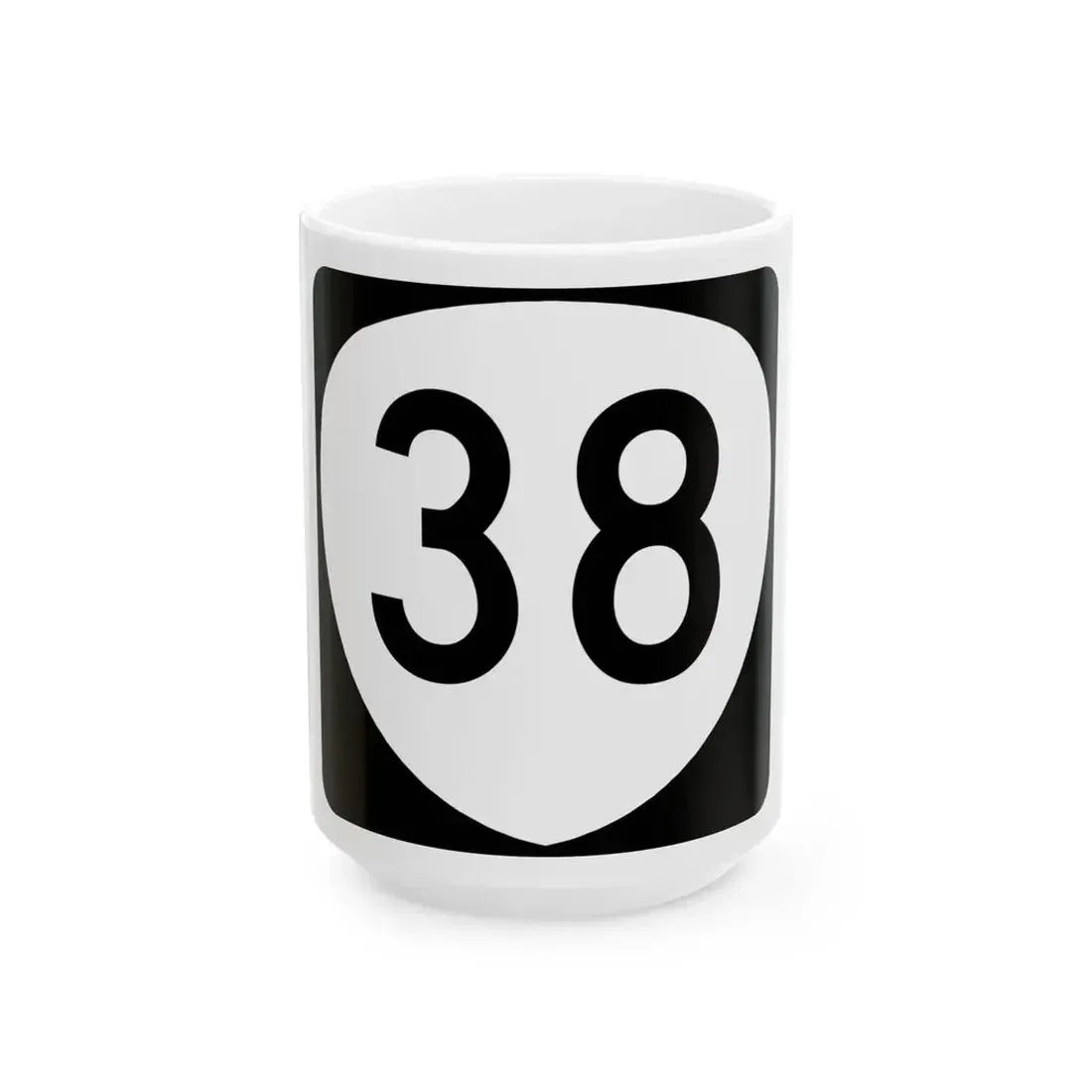 OR 38 (Oregon) (Road Sign) White Coffee Mug 15oz - Go Mug Yourself