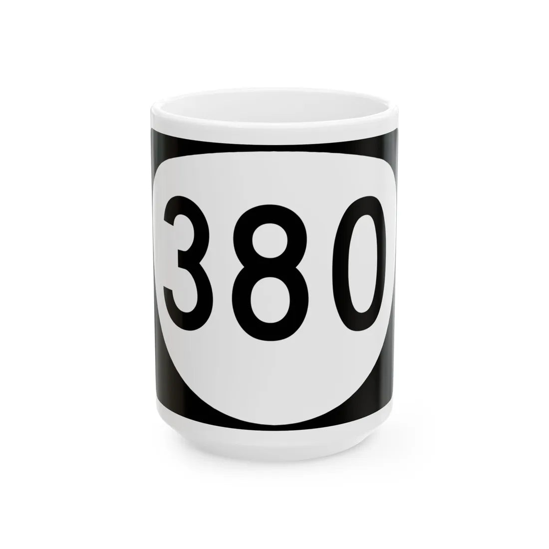 OR 380 (Oregon) (Road Sign) White Coffee Mug 15oz - Go Mug Yourself