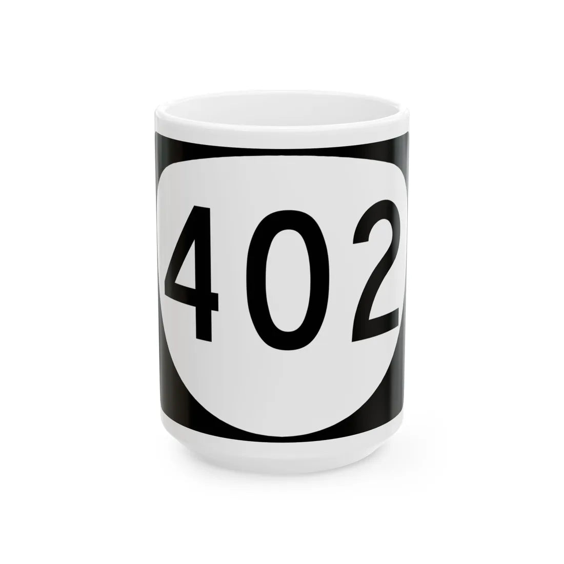 OR 402 (Oregon) (Road Sign) White Coffee Mug 15oz - Go Mug Yourself