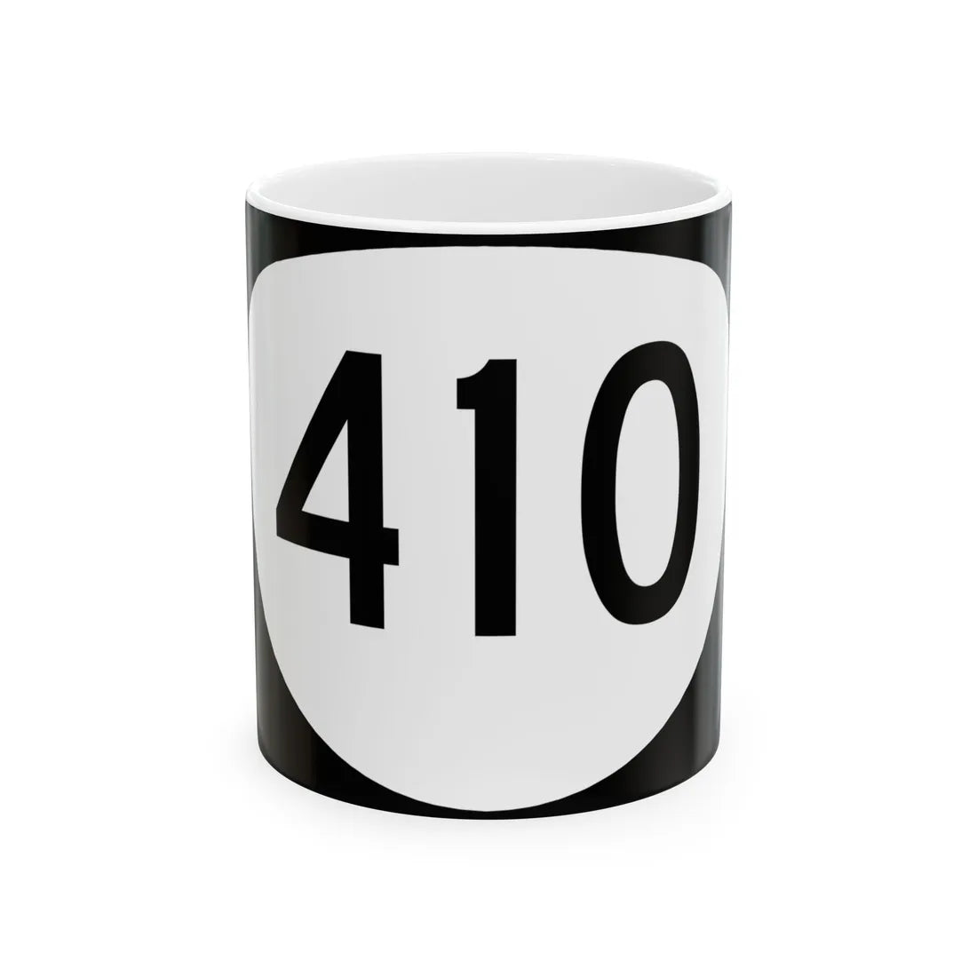 OR 410 (Oregon) (Road Sign) White Coffee Mug 11oz - Go Mug Yourself