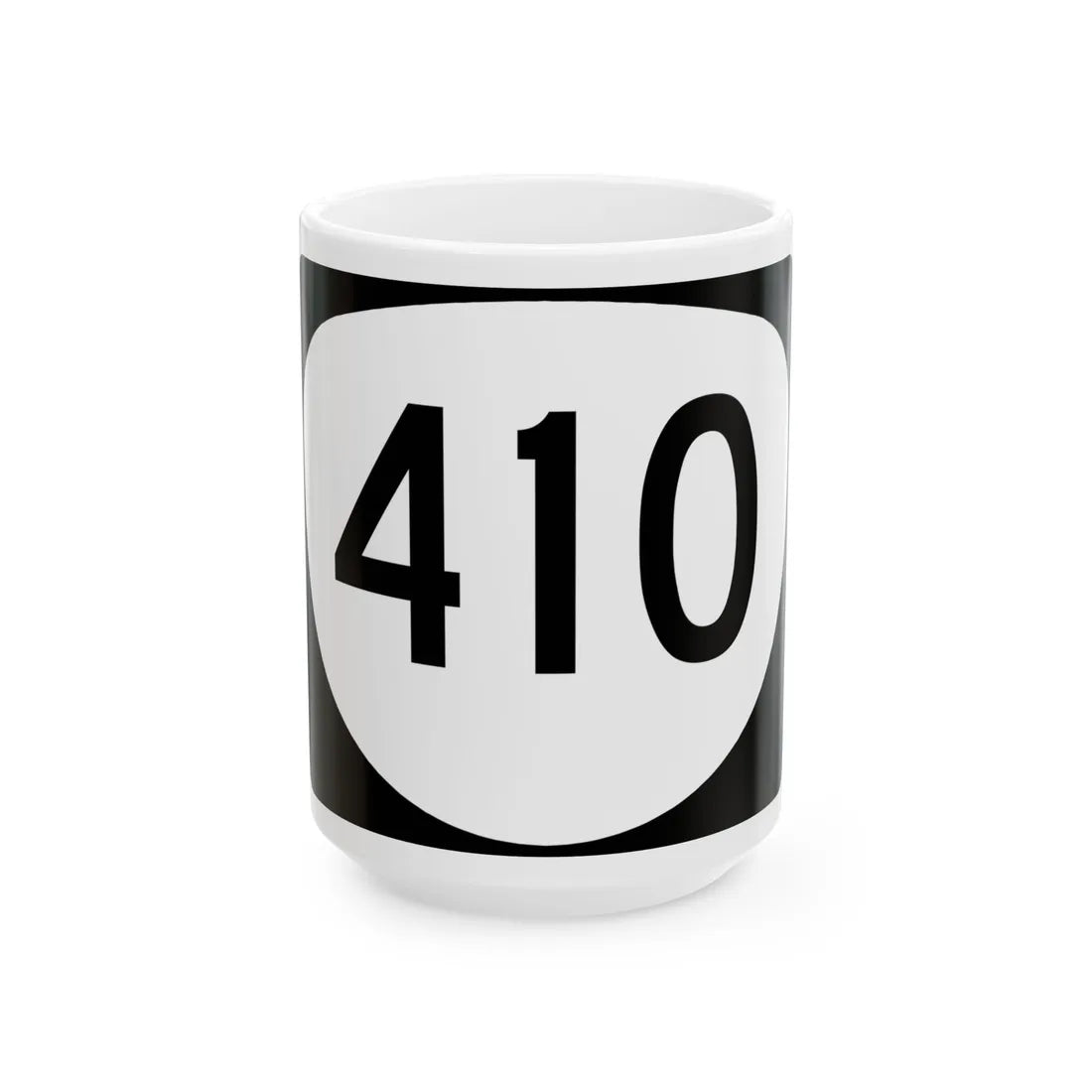 OR 410 (Oregon) (Road Sign) White Coffee Mug 15oz - Go Mug Yourself
