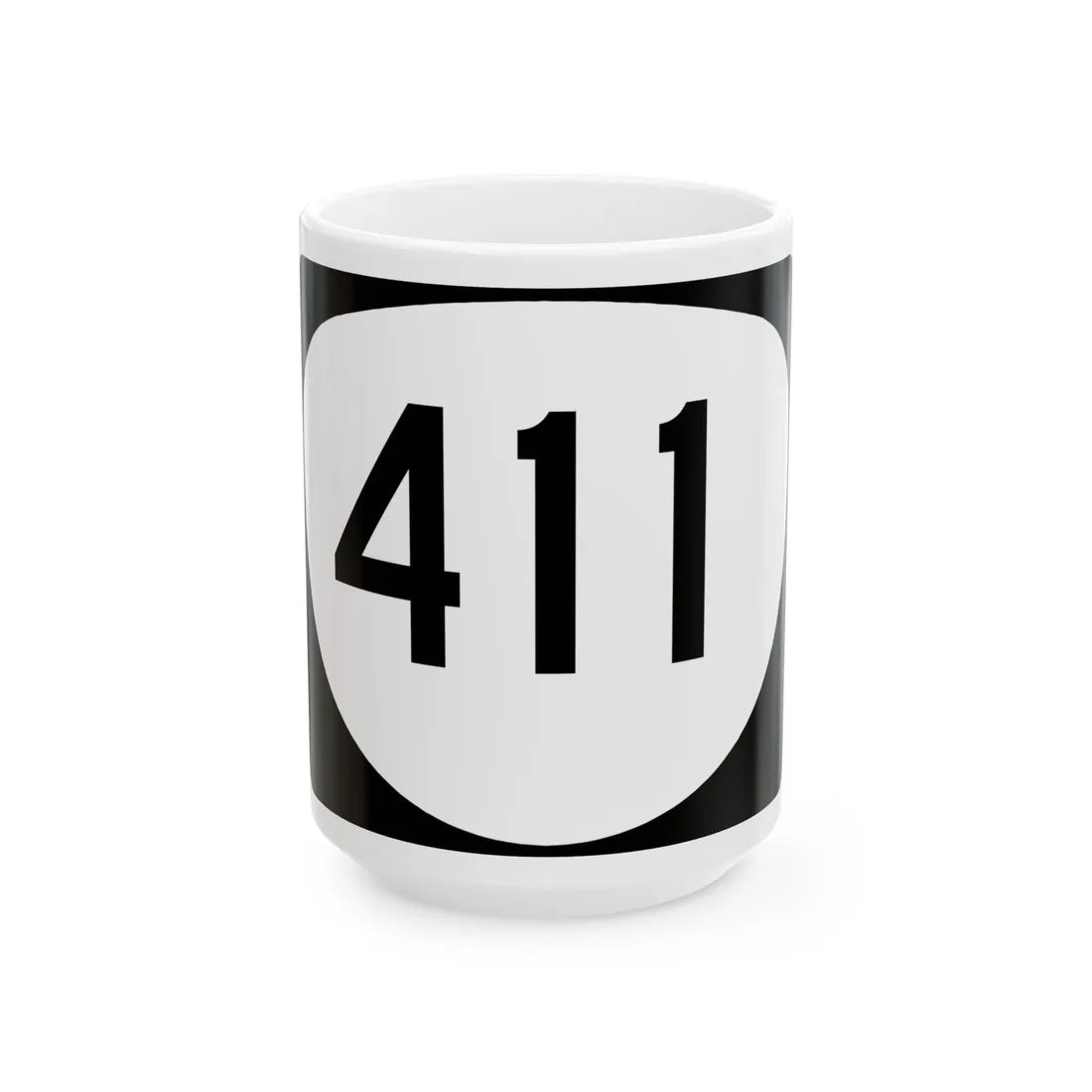OR 411 (Oregon) (Road Sign) White Coffee Mug 15oz - Go Mug Yourself