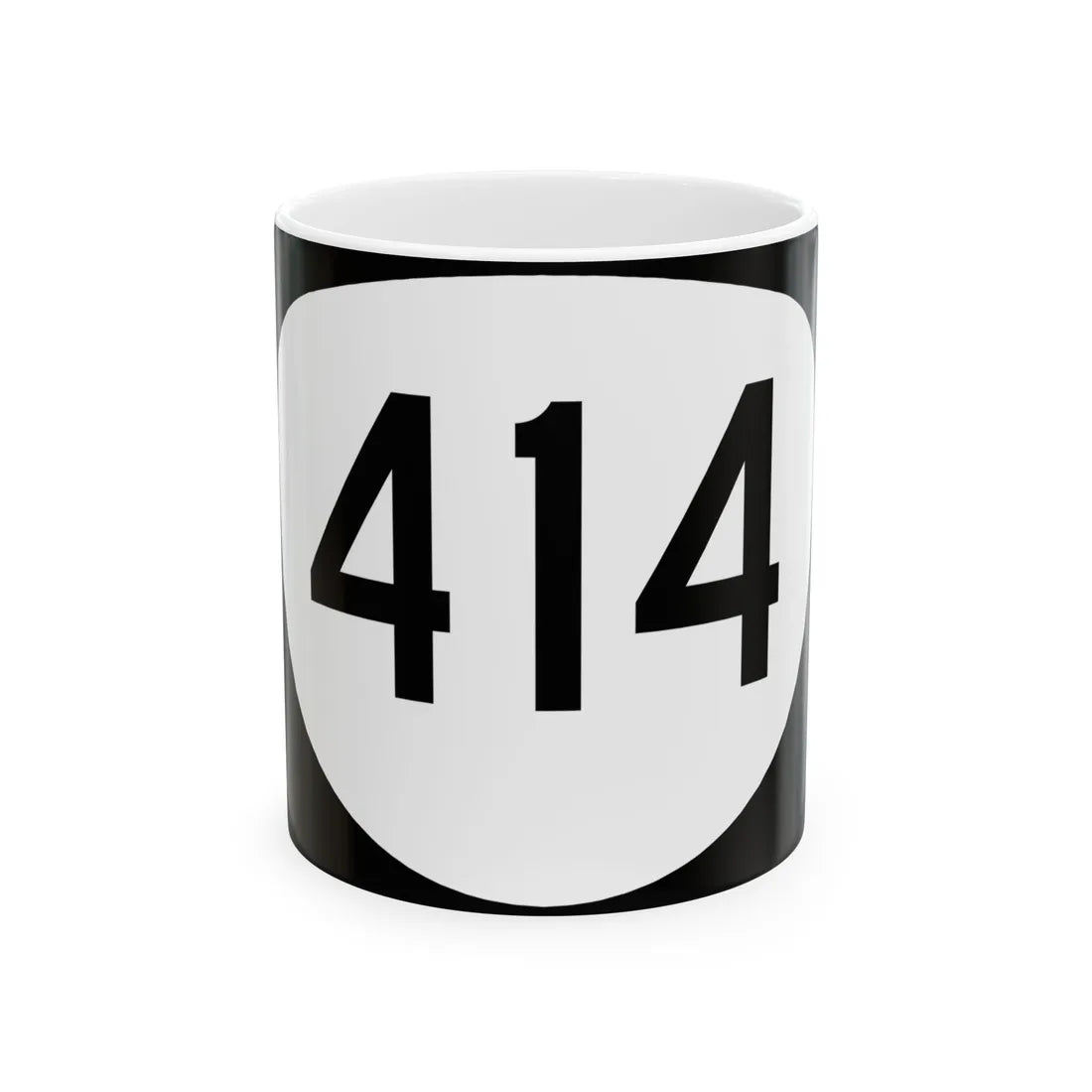 OR 414 (Oregon) (Road Sign) White Coffee Mug 11oz - Go Mug Yourself
