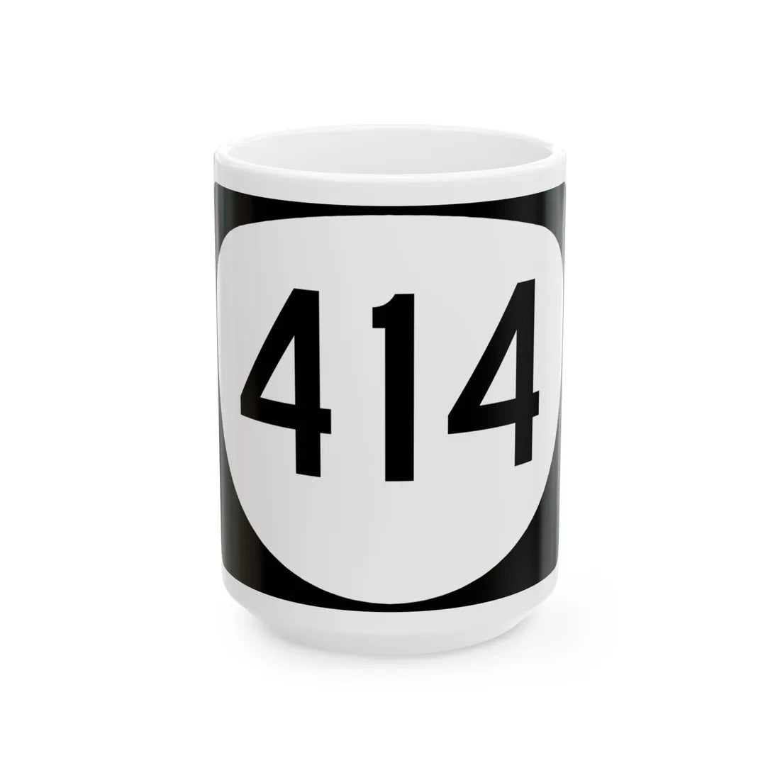 OR 414 (Oregon) (Road Sign) White Coffee Mug 15oz - Go Mug Yourself