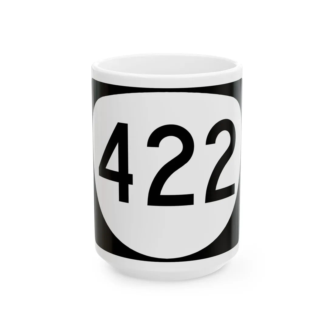 OR 422 (Oregon) (Road Sign) White Coffee Mug 15oz - Go Mug Yourself