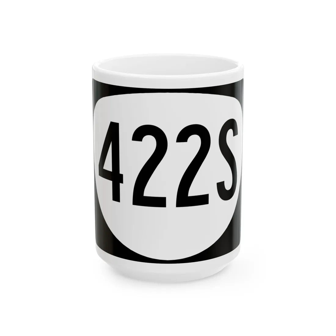 OR 422S (Oregon) (Road Sign) White Coffee Mug 15oz - Go Mug Yourself