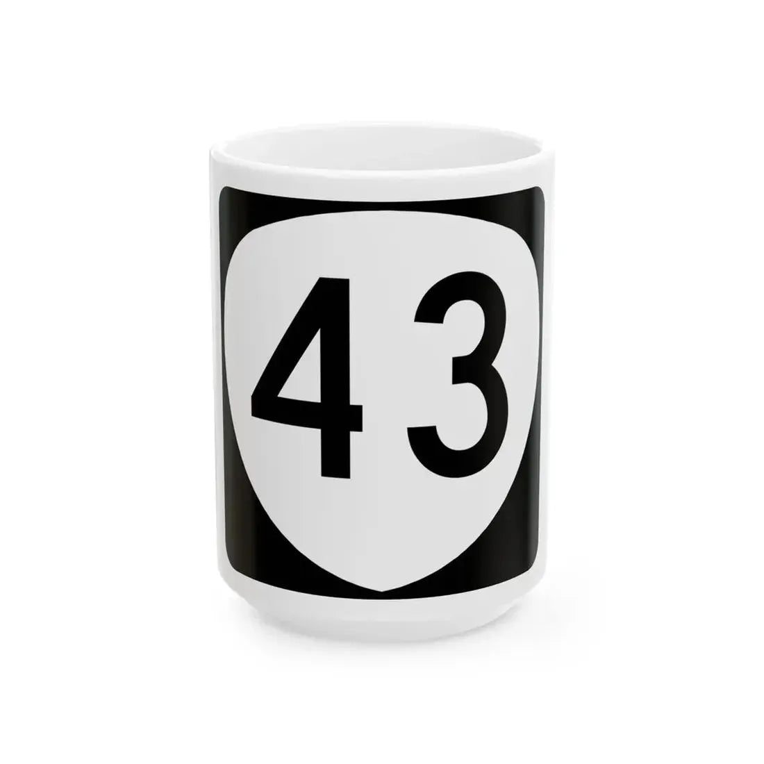 OR 43 (Oregon) (Road Sign) White Coffee Mug 15oz - Go Mug Yourself