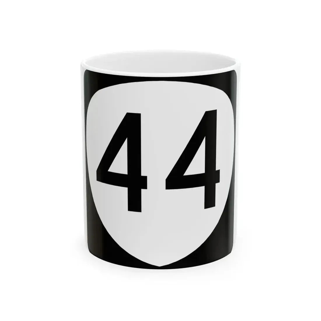 OR 44 (Oregon) (Road Sign) White Coffee Mug 11oz - Go Mug Yourself