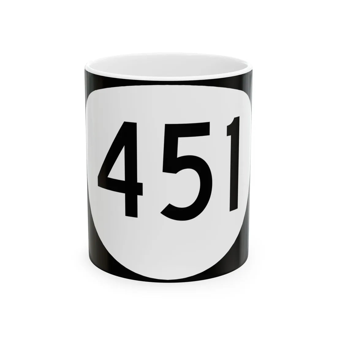 OR 451 (Oregon) (Road Sign) White Coffee Mug 11oz - Go Mug Yourself