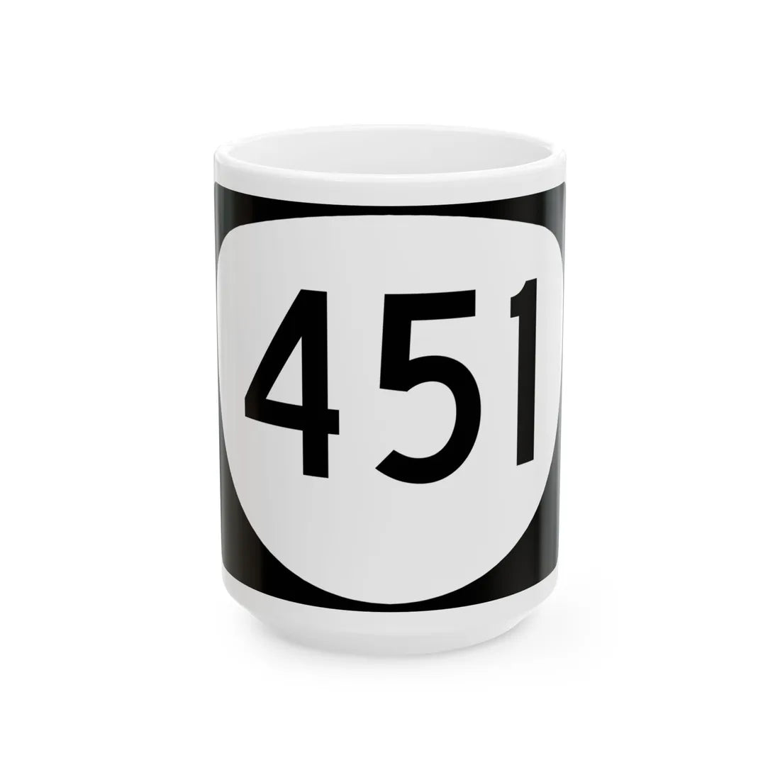 OR 451 (Oregon) (Road Sign) White Coffee Mug 15oz - Go Mug Yourself