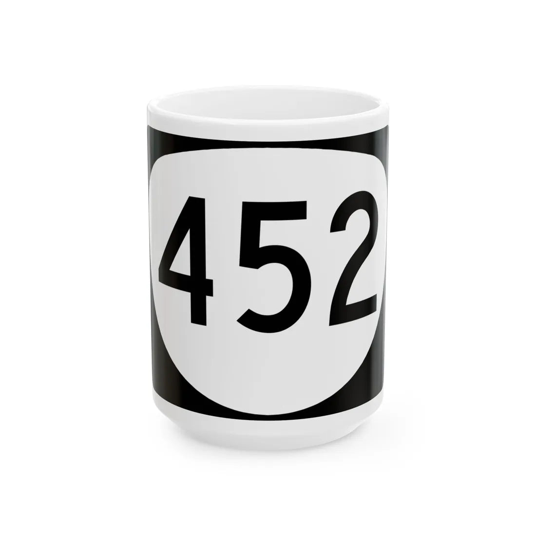 OR 452 (Oregon) (Road Sign) White Coffee Mug 15oz - Go Mug Yourself