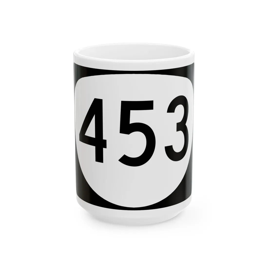 OR 453 (Oregon) (Road Sign) White Coffee Mug 15oz - Go Mug Yourself