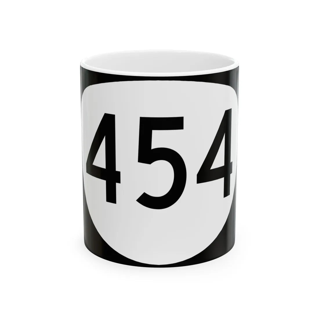 OR 454 (Oregon) (Road Sign) White Coffee Mug 11oz - Go Mug Yourself
