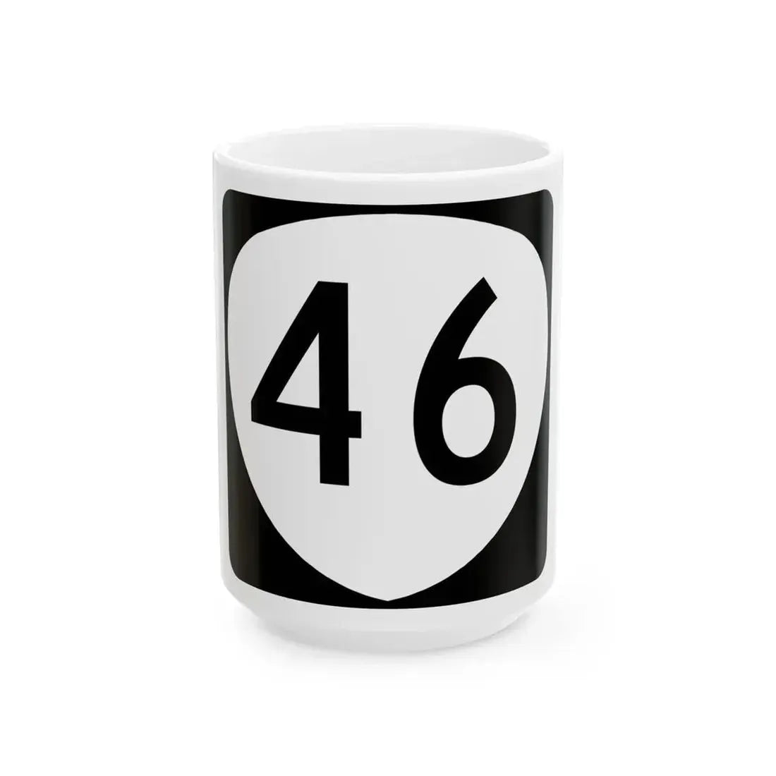OR 46 (Oregon) (Road Sign) White Coffee Mug 15oz - Go Mug Yourself