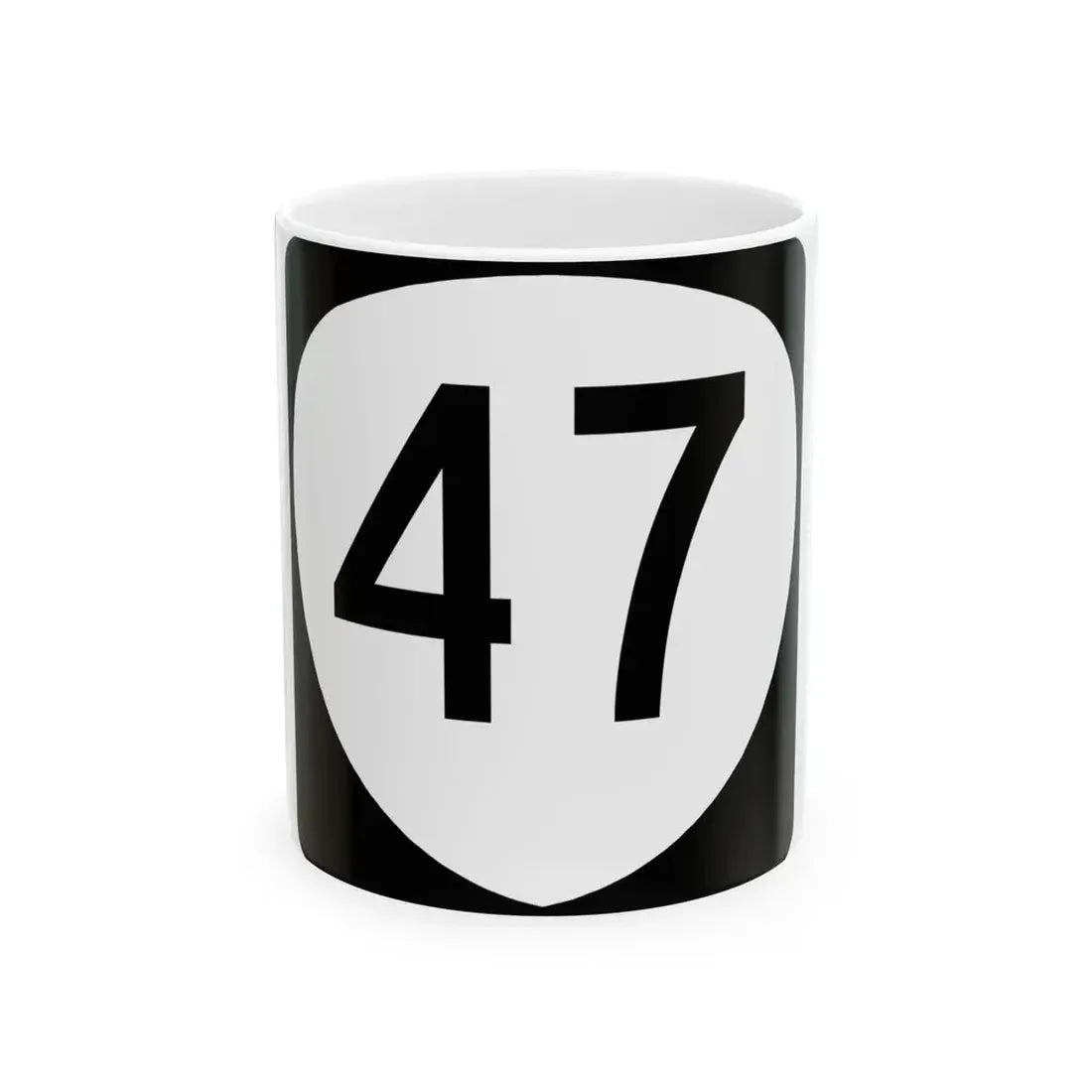 OR 47 (Oregon) (Road Sign) White Coffee Mug 11oz - Go Mug Yourself