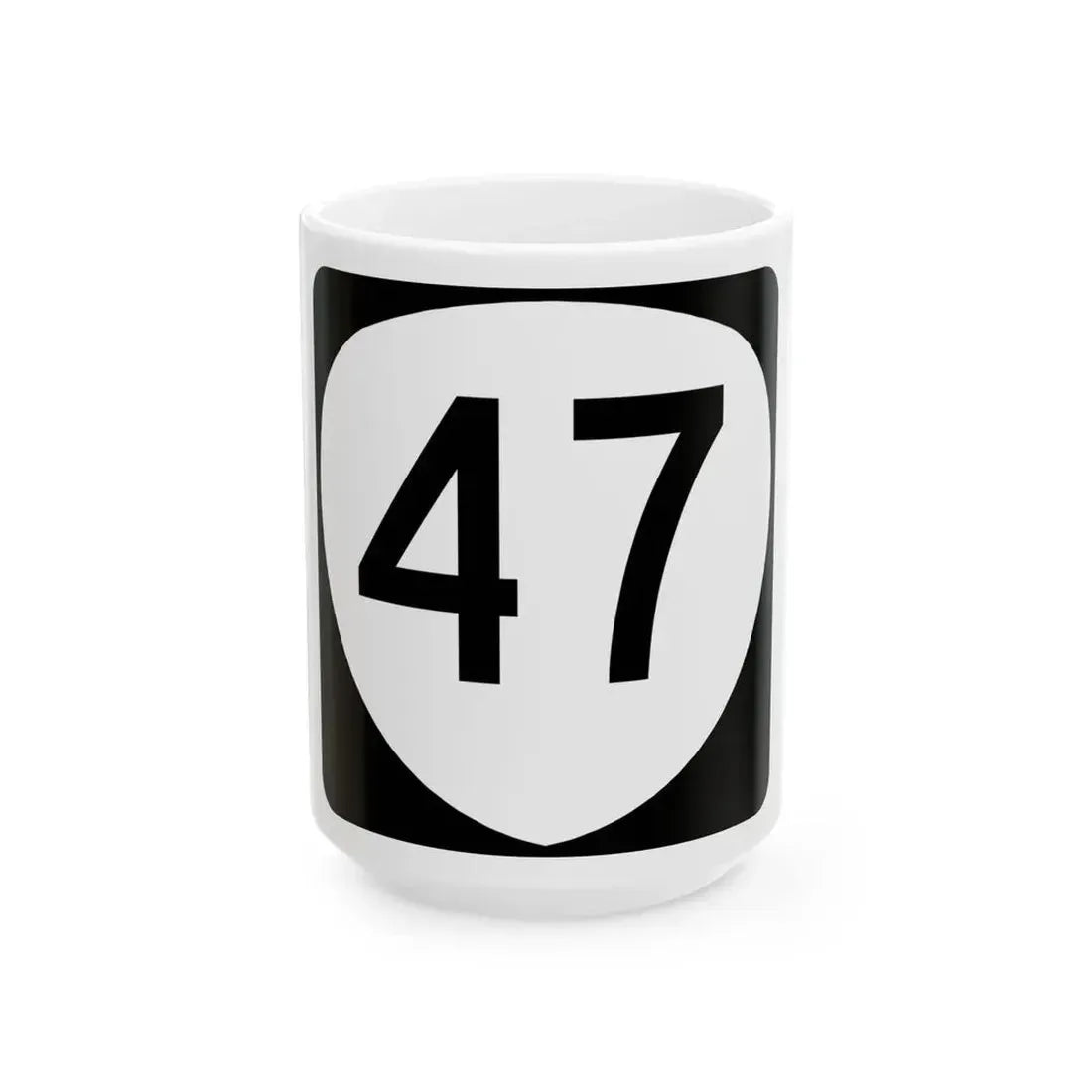 OR 47 (Oregon) (Road Sign) White Coffee Mug 15oz - Go Mug Yourself