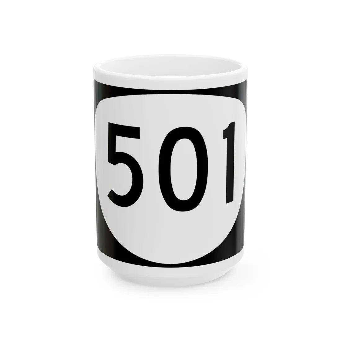 OR 501 (Oregon) (Road Sign) White Coffee Mug 15oz - Go Mug Yourself