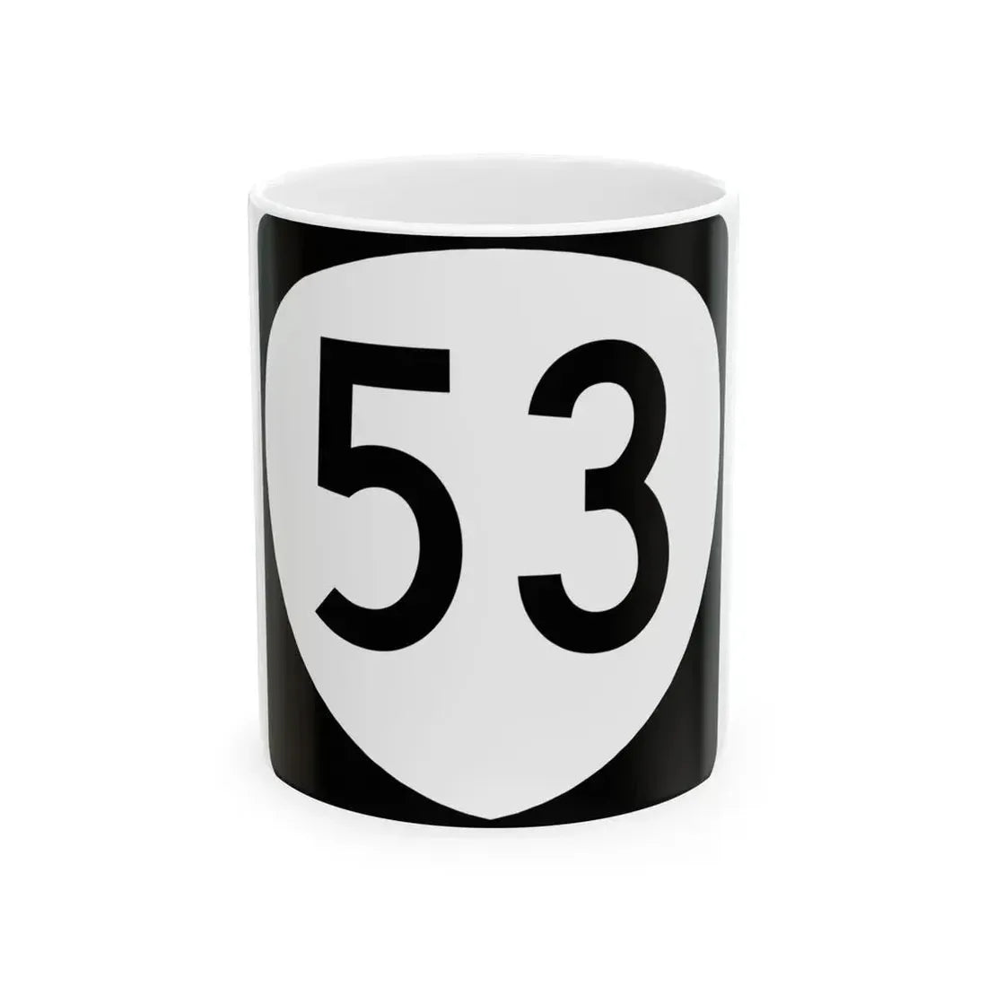 OR 53 (Oregon) (Road Sign) White Coffee Mug 11oz - Go Mug Yourself